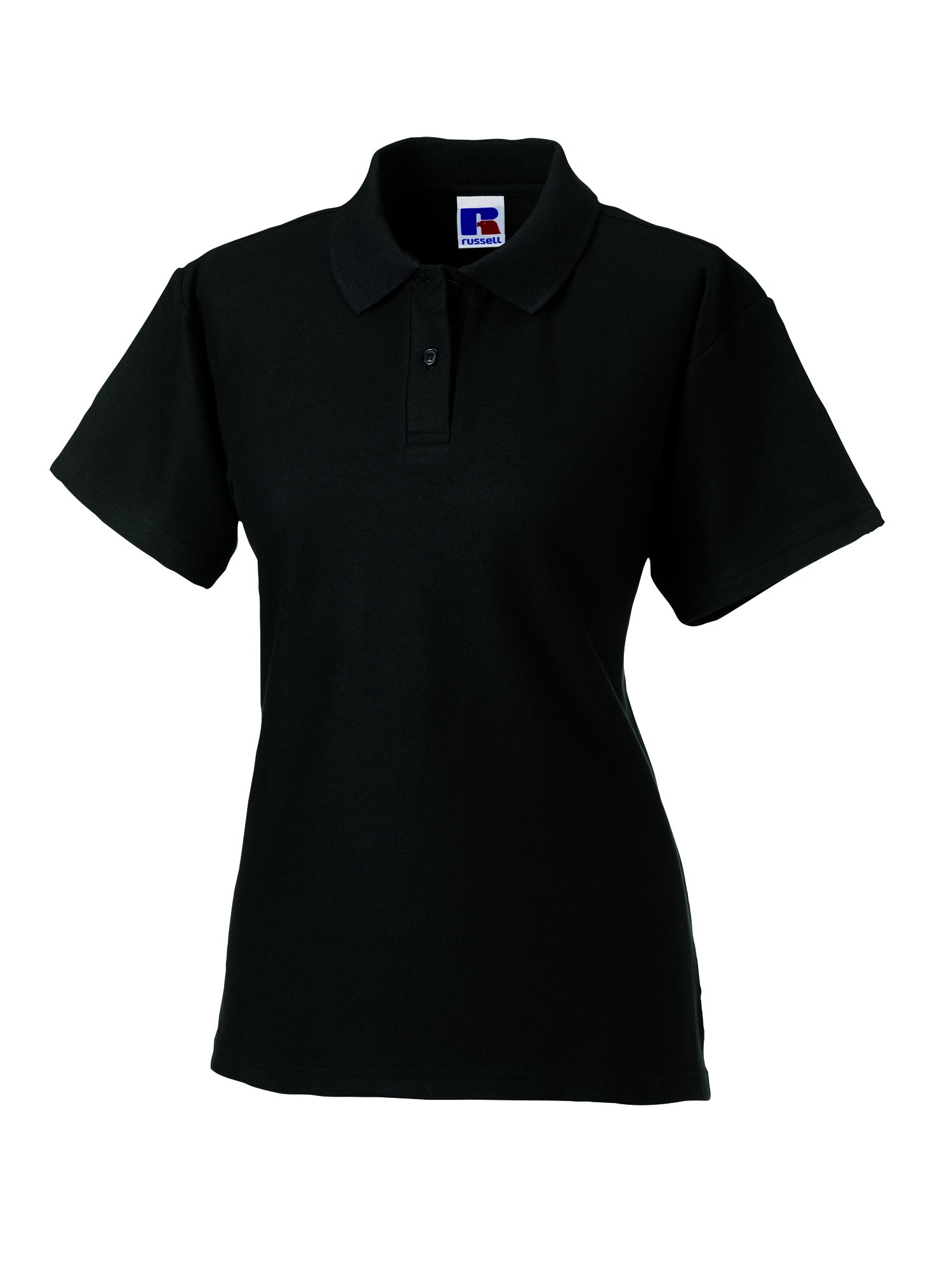 Jerzees Russell Ladies Classic Poly/Cotton Pique Polo Shirt Black 14