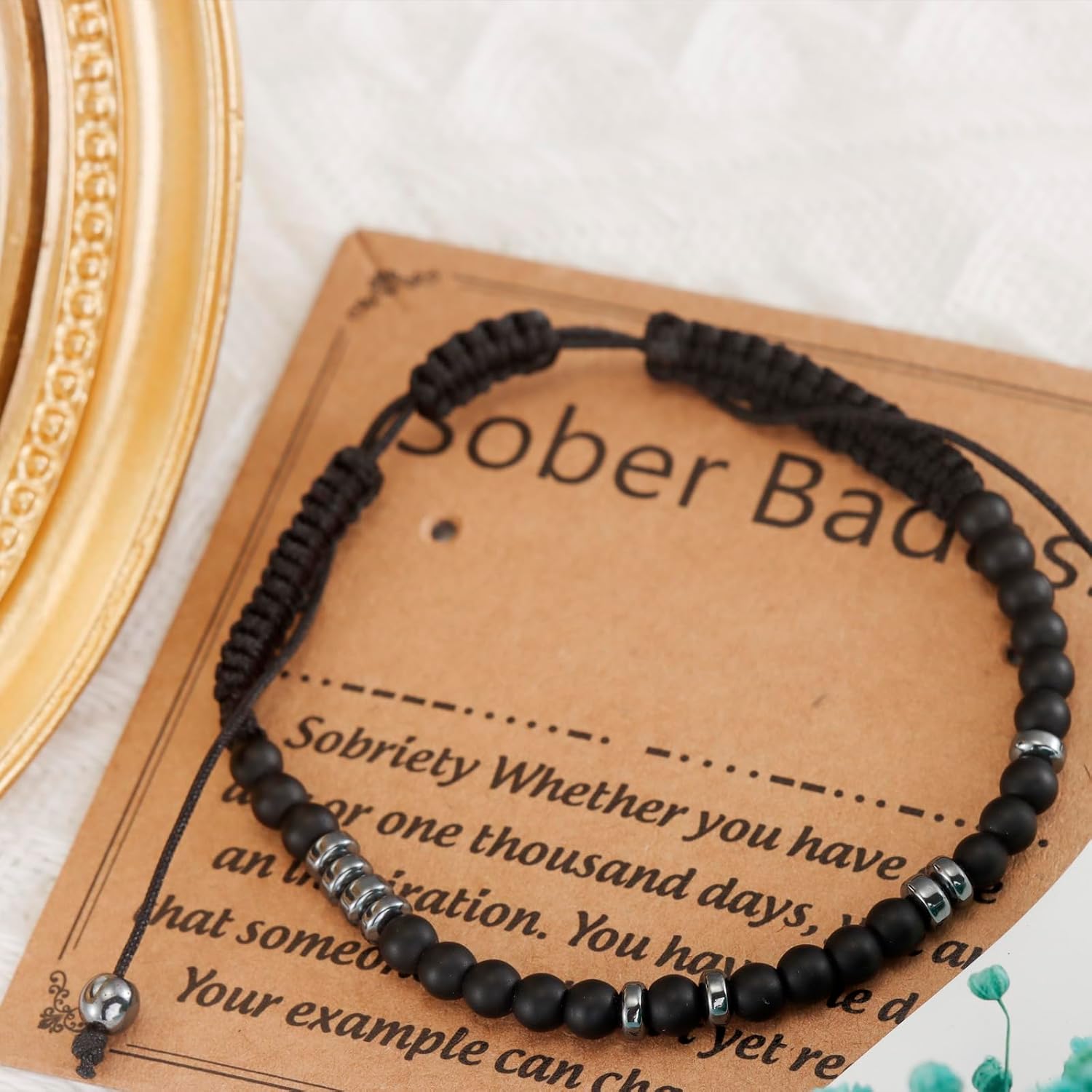 HUTIMY Sobriety Bracelet Gifts Women Morse Code Aa Recovery Jewelry Stay Sober Bracelet - Image 5