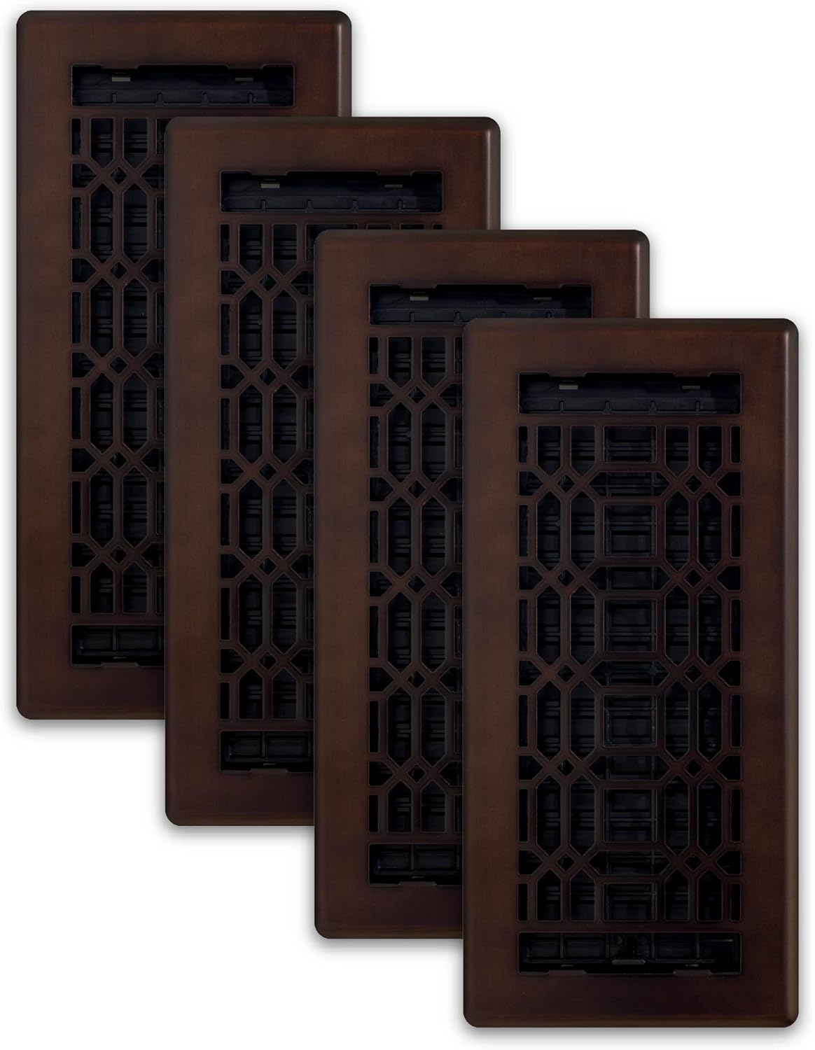 Decor Grates (4-Pack) NGH410-RB New Gothic Floor Register, 4x10 Inches, Rubbed Bronze Finish