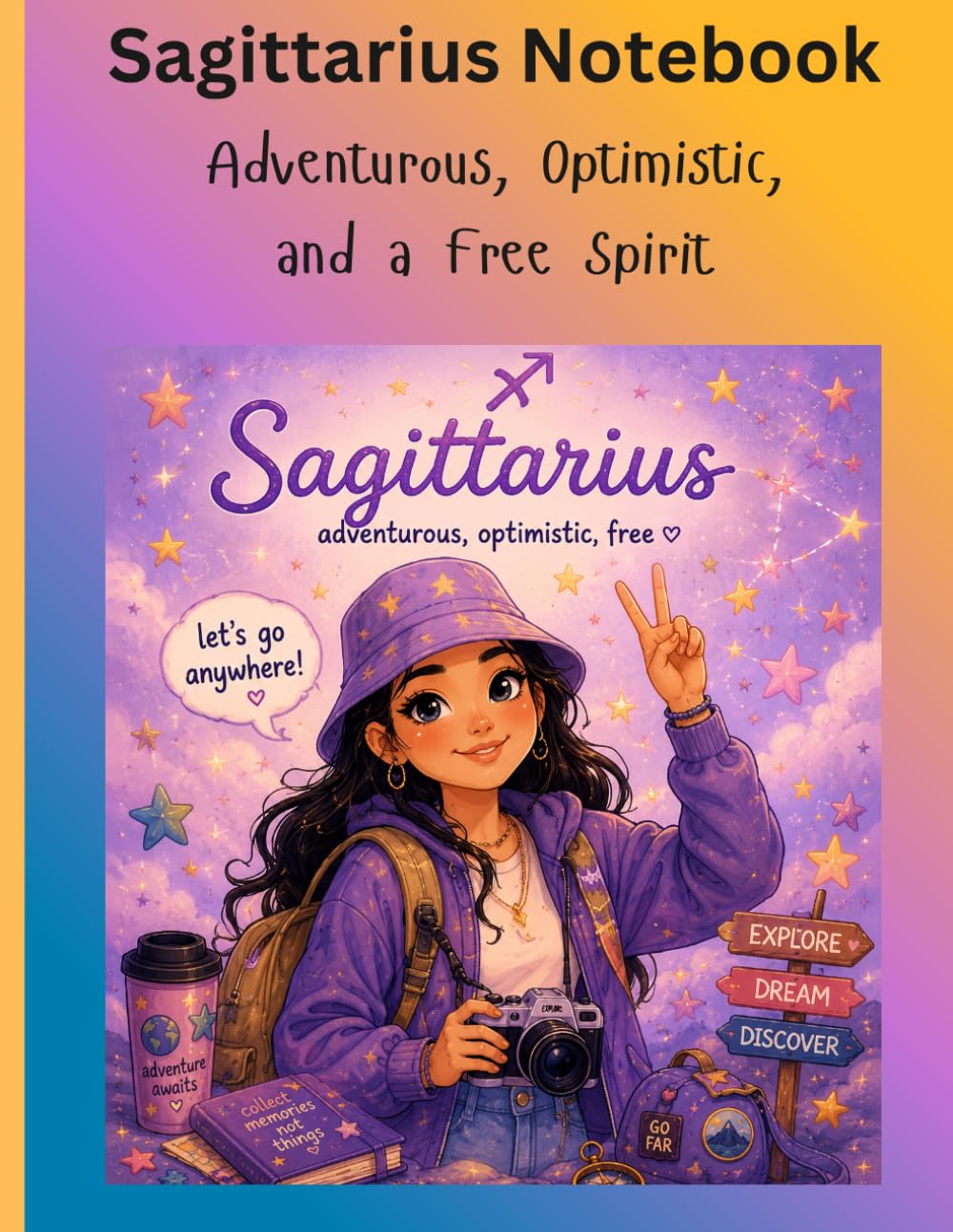 Sagittarius Notebook: Adventurous, Optimistic and A Free Spirit