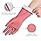 Rubber Cleaning Gloves for Dishwashing, 4 Pairs Reusable Kitchen Gloves for Washing Dishes and Household Cleaning, Pink Dish Gloves with Flocked Lining and Non-Slip Grip, Pefect for Woman Men - L