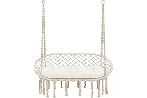 Hanging Chair Modern: Macrame Hammock Swing, A Comfortable Oasis for Indoor and Outdoor Relaxation