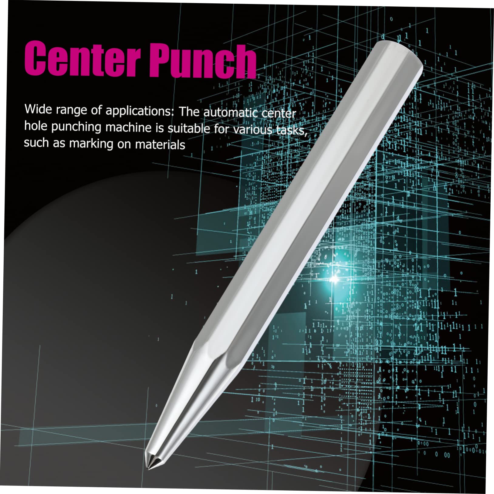 IWOWHERO 2pcs Non-slip Center Punch High-carbon Steel Center Pin Punch for Drilling Positioning