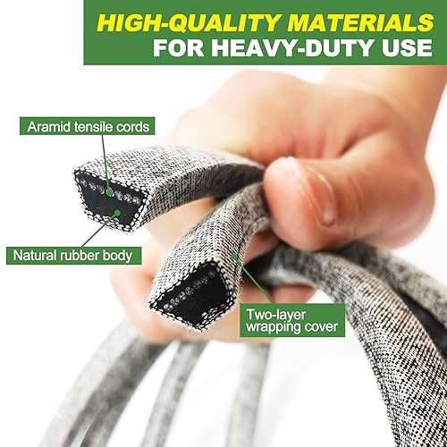 Miniatura 6 de GX20072 Cinturón de cubierta de 42 pulgadas 954-04219 Cub Cadet John Deere GY20570 MTD Troy Bilt 754-04219 Cortacésped Tractor Deck Drive Kevlar