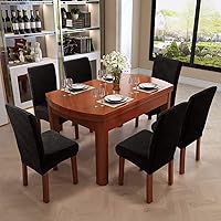 Vista 15 de Fundas para sillas de comedor, fundas para sillas de comedor, fundas elásticas para sillas Parsons, funda protectora para silla de comedor, cocina