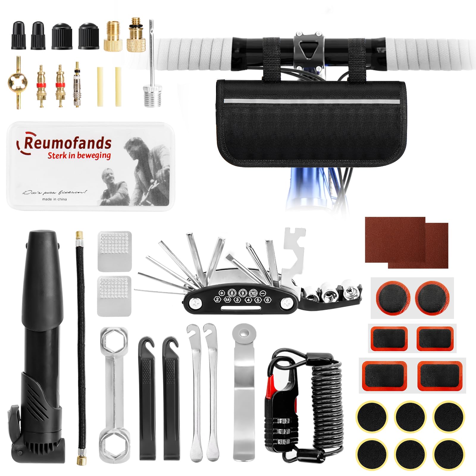 OUTILLAGE CYCLE,Kit A--Kit'outils de réparation de pneus sans chambre à