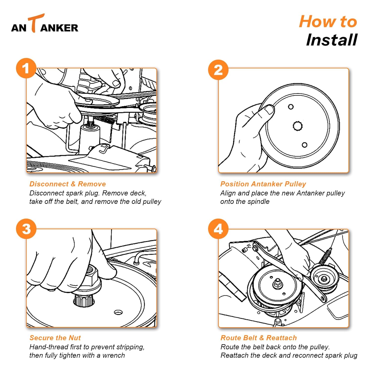 Flat Idler Pulley Replacement for Exmark Lazer Z, Lazer XP, Toro Z Master 52" 60" 72" Deck, Replaces Exmark Toro 116-4667, 1-633109, 633109, 126-7685, Husqvarna 539102610, 2 Pack