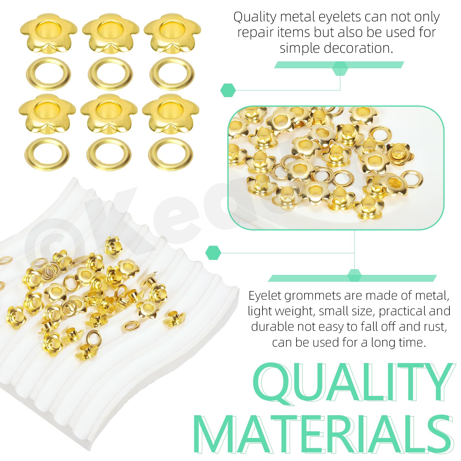 Keadic 200 Sets 3/16 Inch (5mm) Metal Grommet kit - Image 3