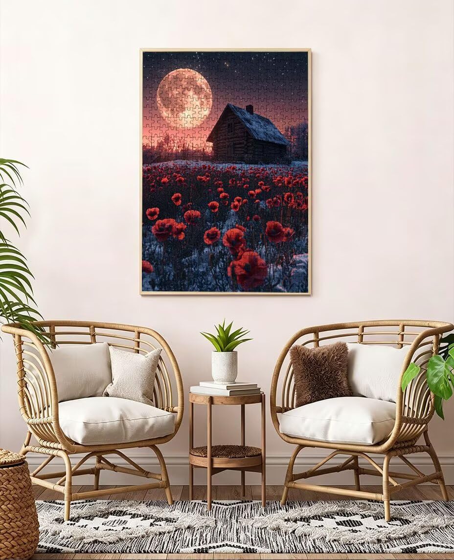 Puzzle 1000 Pezzi Stelle Luna 3D Puzzle per Adulti Impegnativo, Educa Puzzles Artistico, Divertente E Stimolante Puzzles Decorativo per La Famiglia, Regalo e Decorazione Pareti BXHZW6-961