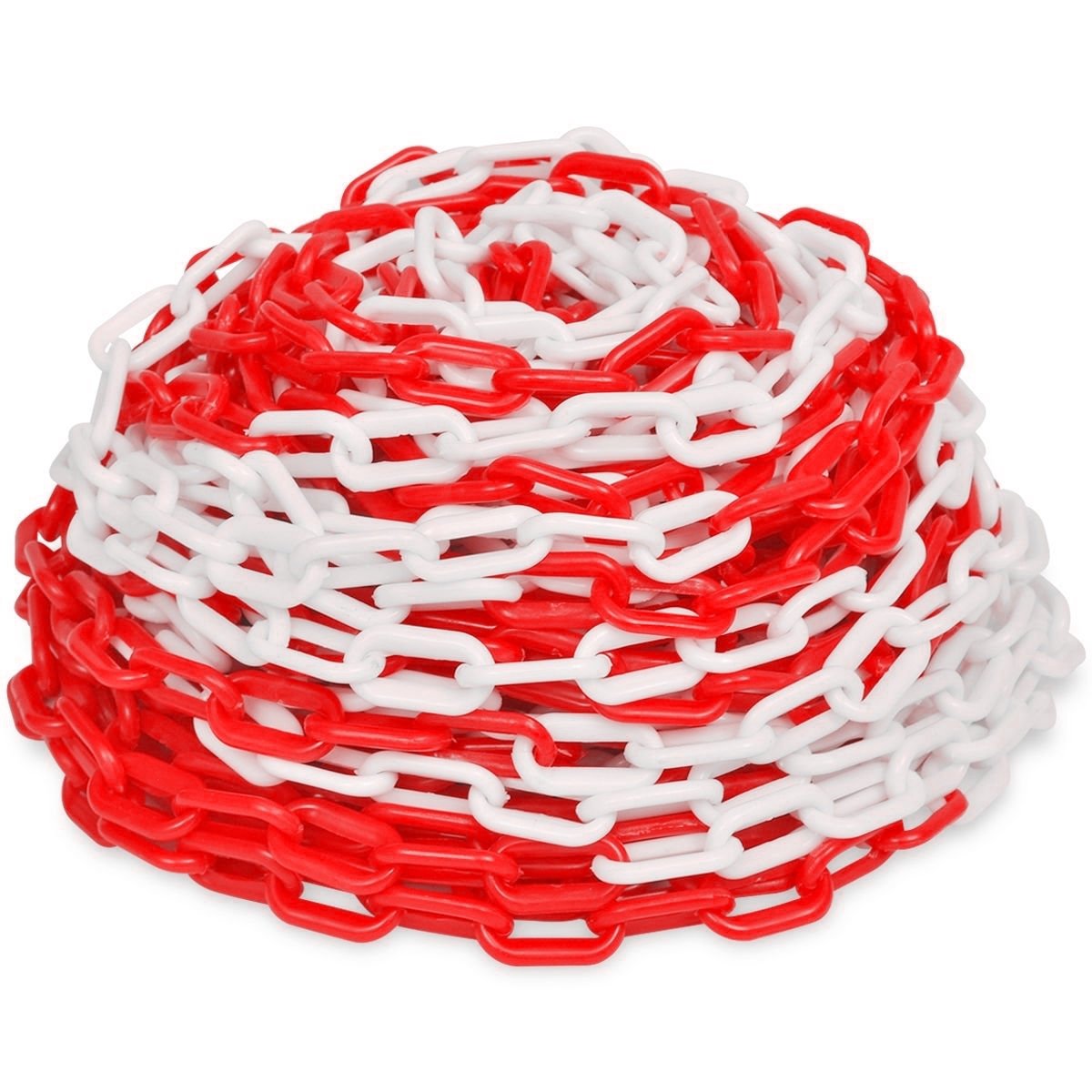 True Products Red And White 25M X 6Mm Plastic Chain Barrier Red & White Safety Decorative Garden Fence