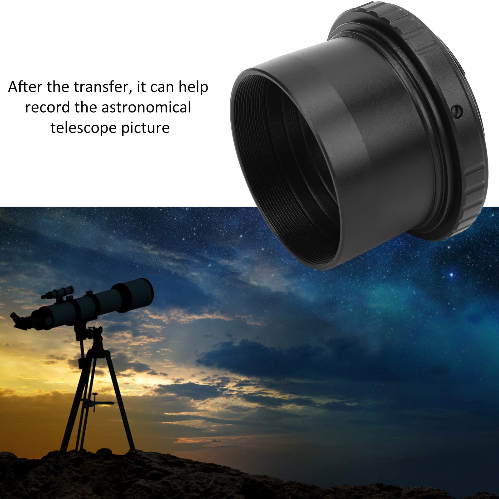 2in Adapter Telescope, Telescope 2in to M48x0.75mm Adapter and Lens Adapter Ring for F Mount Camera