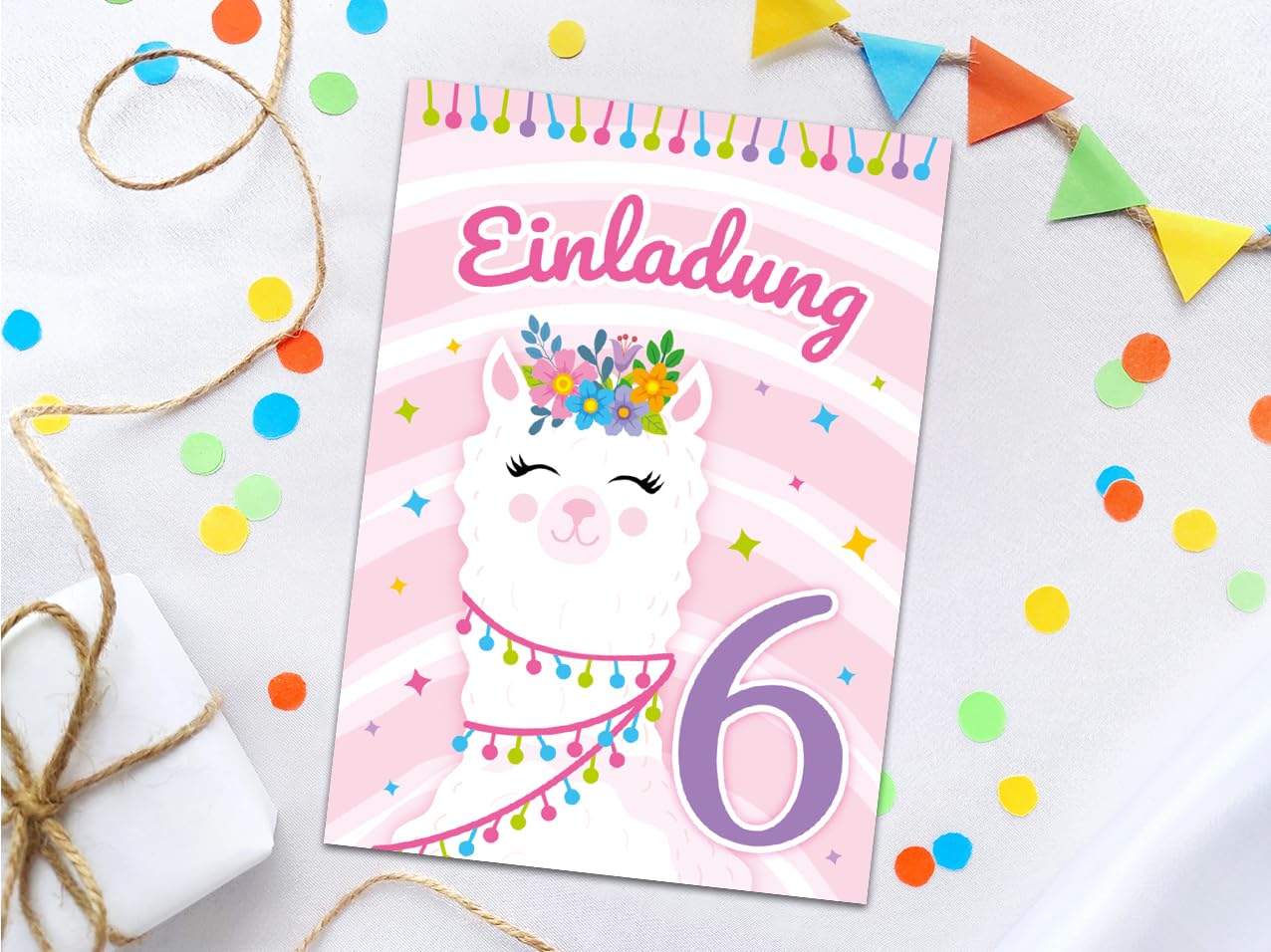 12 Biglietti D'invito Per Il 6° Compleanno Dei Bambini, Invito Per Il Sesto Compleanno, Ragazza, Ragazzo, Baultier Incl. 12 Buste, 12 Sacchetti Naturali, 12 Adesivi, 12 Blocchi - Foto 5