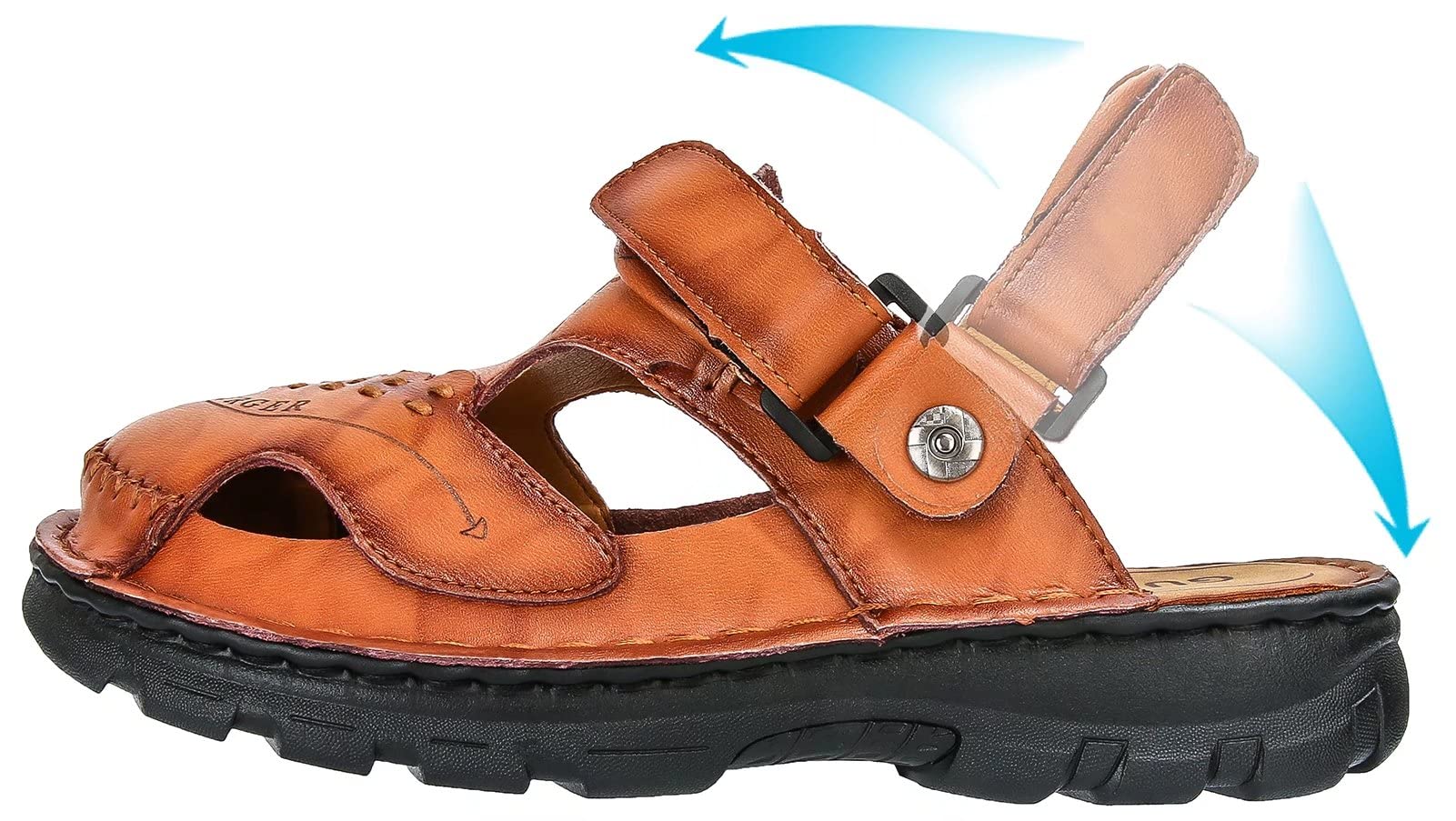 Sandali Uomo Pelle Estivi Punta Chiusa Sportivi Scarpe da Trekking Zoccoli Sabot