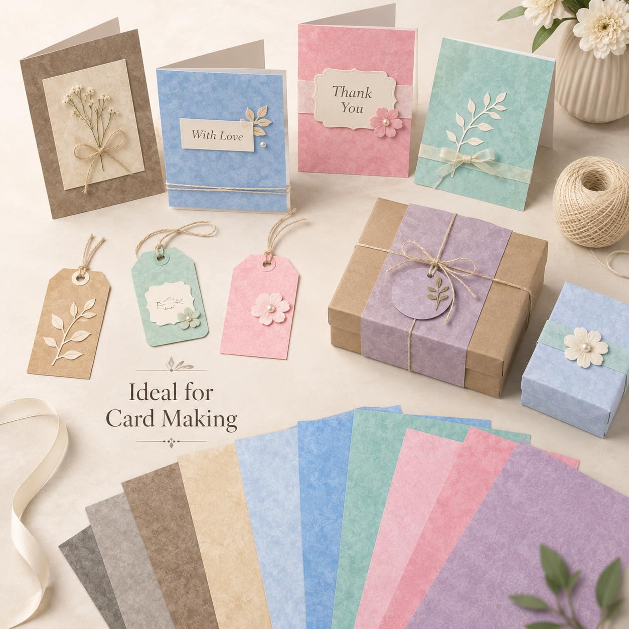 Carta per scrapbooking, 30,5 x 30,5 cm, 24 fogli di carta decorativa su entrambi i lati, senza acidi e senza lignina, per scrapbooking, diario spazzatura, album fotografico, fai da te (romantica)