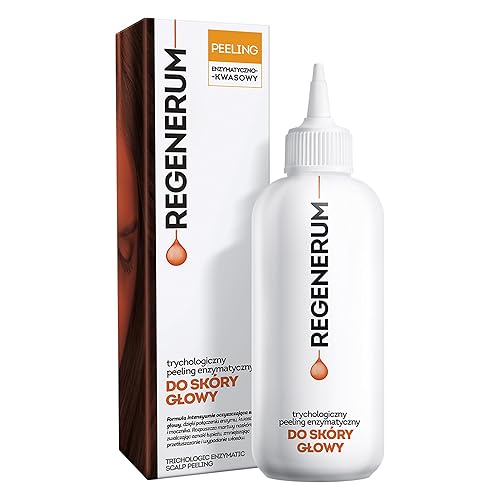Regenerum - Trichology Line Enzymatic Scalp Peeling - Fórmula de limpieza intensiva con bromelina, ácidos y urea, previene la caída del cabello -