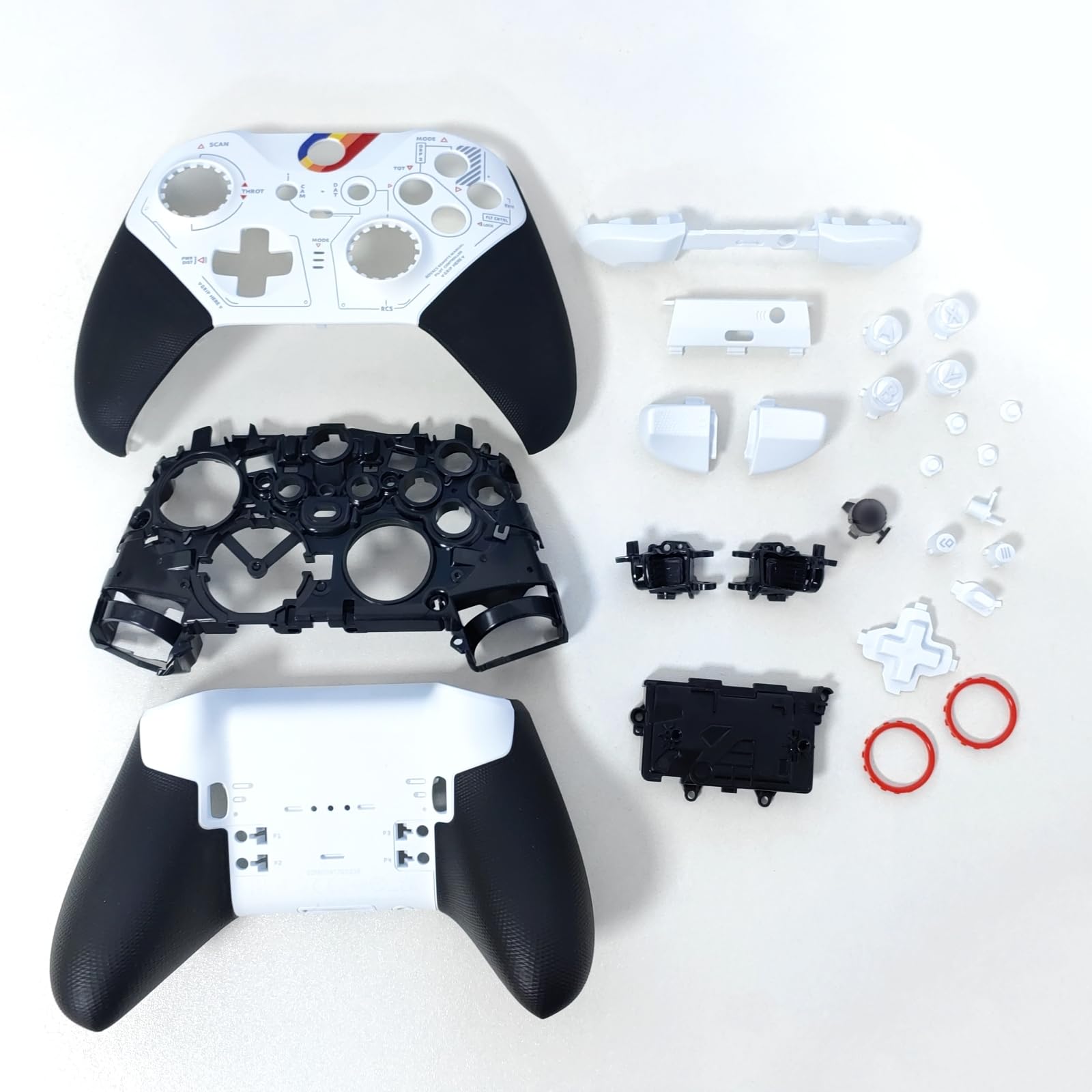 Carcasa Completa de Repuesto para Xbox Controller Elite Series 2 Edición Especial - Juego de Cáscara Incluye Carcasas Funda Marco Medio ABXY LT RT Botones LB RB Bumper Accesorios
