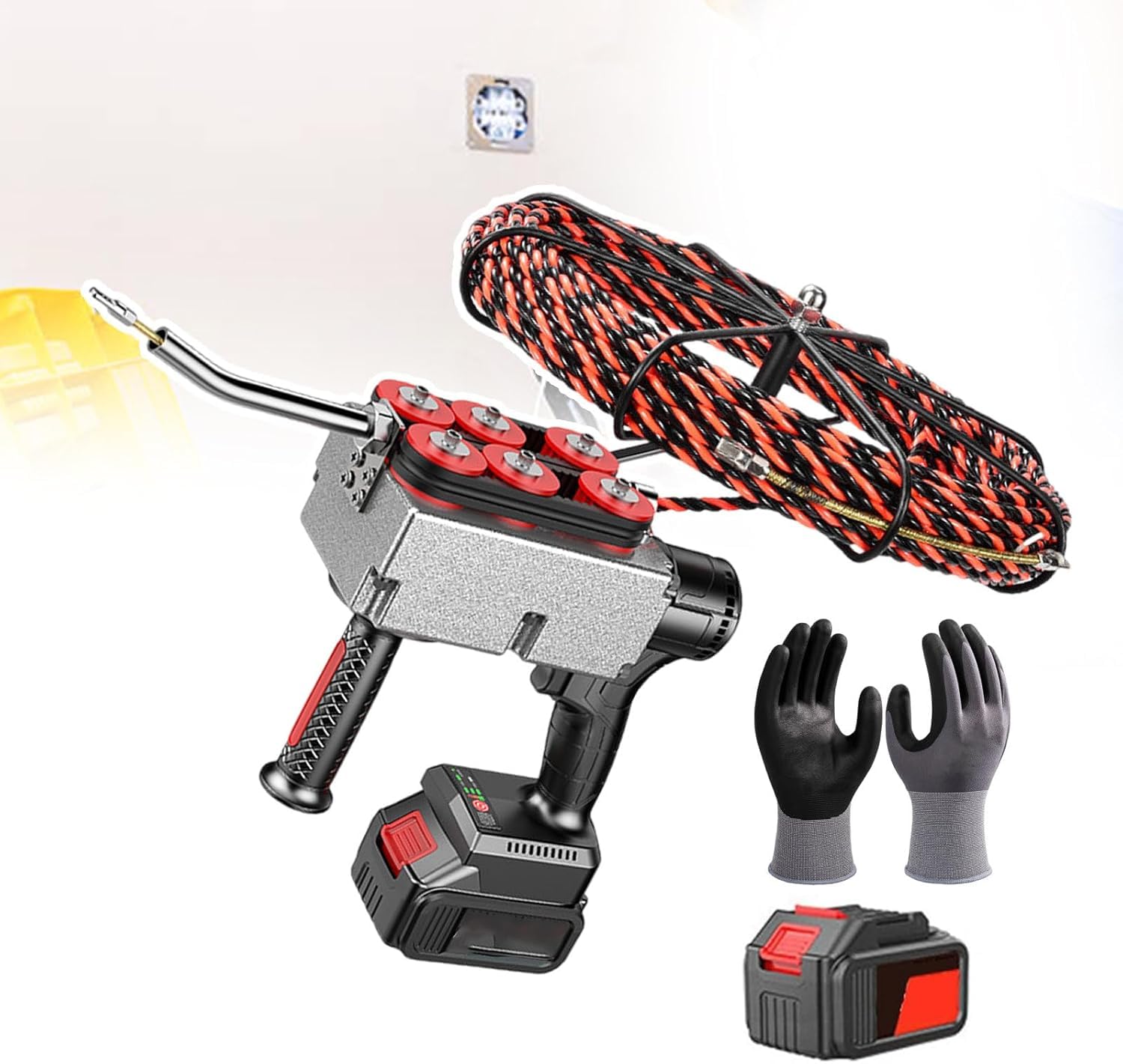 FHRKA Hidden Cable Pulling Tool,Electrician's Cable Pipe Threading Device,Cable Puller,Display Panel Control