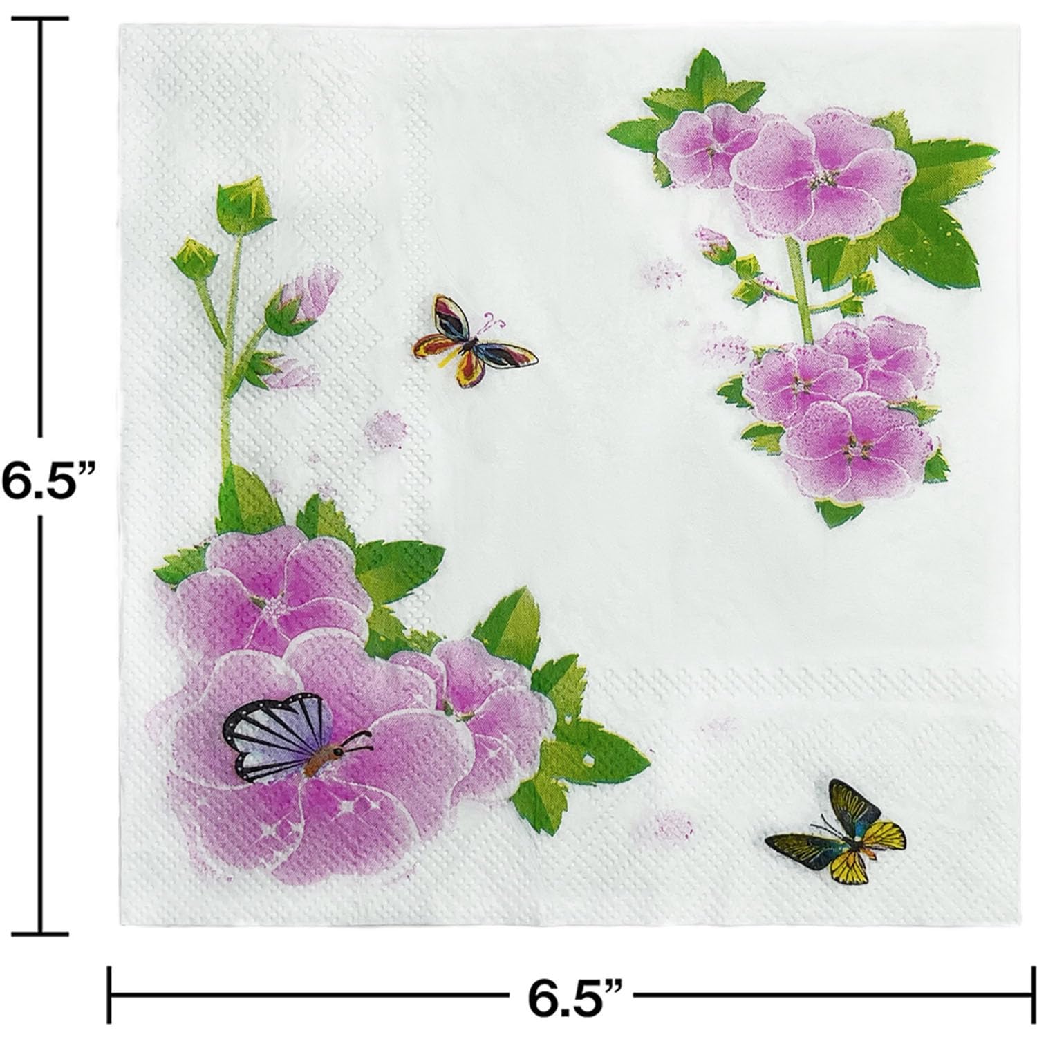Servilletas Papel Flor Verde Mariposa Desechables Servilletas Decoupage Cocktail Cumpleaños 2 Capas Toilet Papel Higienico Decoración de Mesa para Bodas,Fiesta en el Jardín 30 Paquetes(33x33cm）