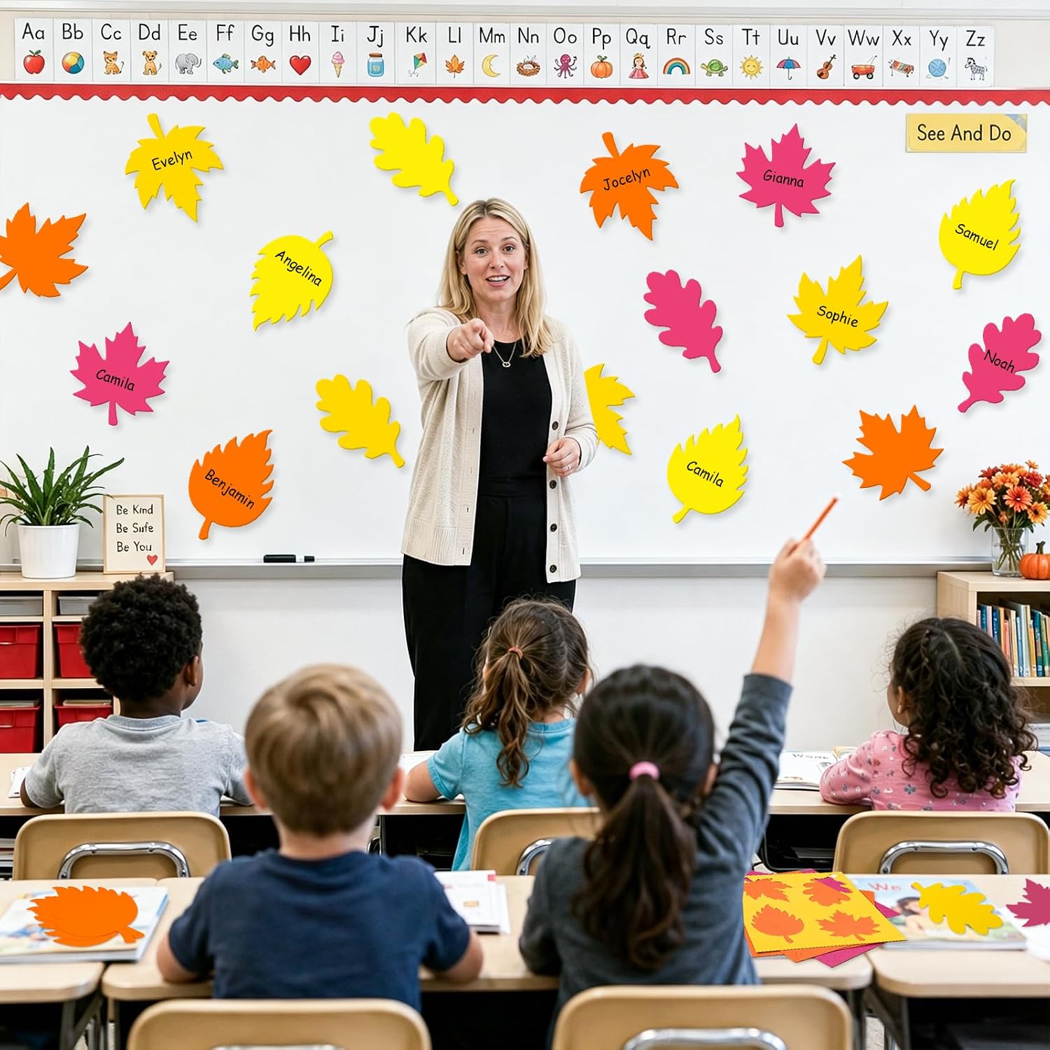 Fall Decorations Fall Decor Pre-Cut Maple Leaf Cutouts Bulletin Board Decor for School Classroom Home Office Decorations