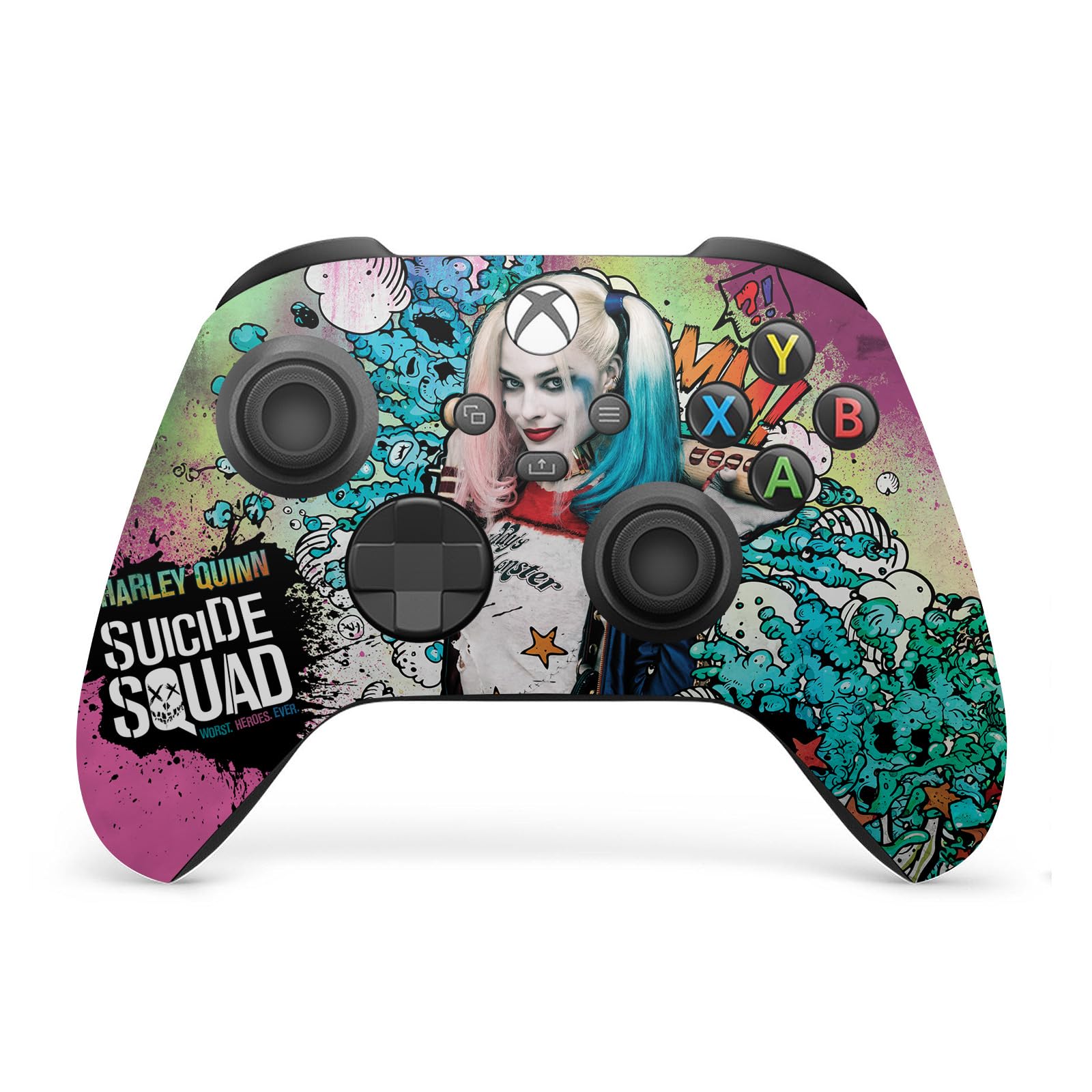 Head Case Designs sous Licence Officielle Suicide Squad 2016 Affiche Harley Quinn Graphiques Vinyle Autocollant De Jeu Peau Autocollant Compatible avec Xbox Series X Console and Controller Bundle