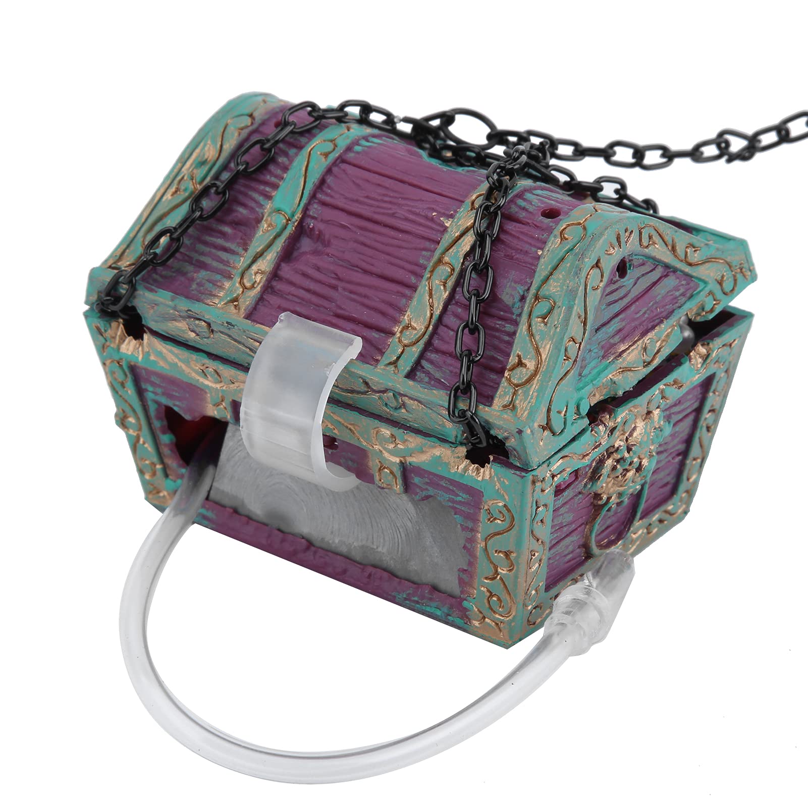 Tyenaza Adventurous Fish Tank Decor, Embark on a Treasure Hunt with Frogman and Treasure Chest