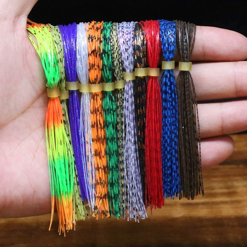 XFISHMAN Fly-Tying-Materials-Rubber-Legs-Silicone-Rubber-Skirt 12-24 Colors Fly Tying Supplies (Grizzly Micro Legs 12 Colors kit) : Sports & Outdoors