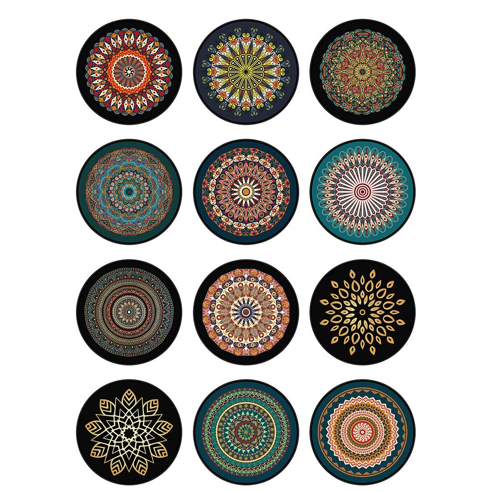Nowoczesny dywan w stylu etnicznym retro mandala dywan okrągły dywan nordycki balkon stolik kawowy wiszący kosz salon dekoracja mat-in-H średnica 100 cm