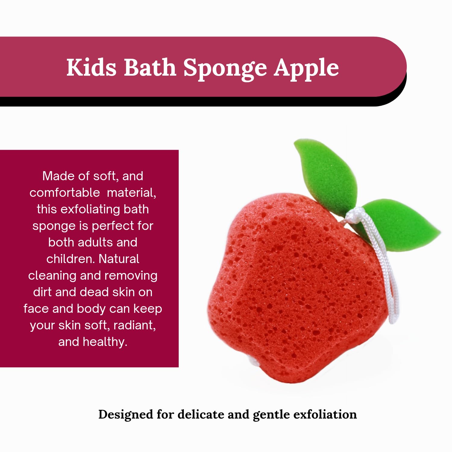 Panache Bath Sponge, Apple 1