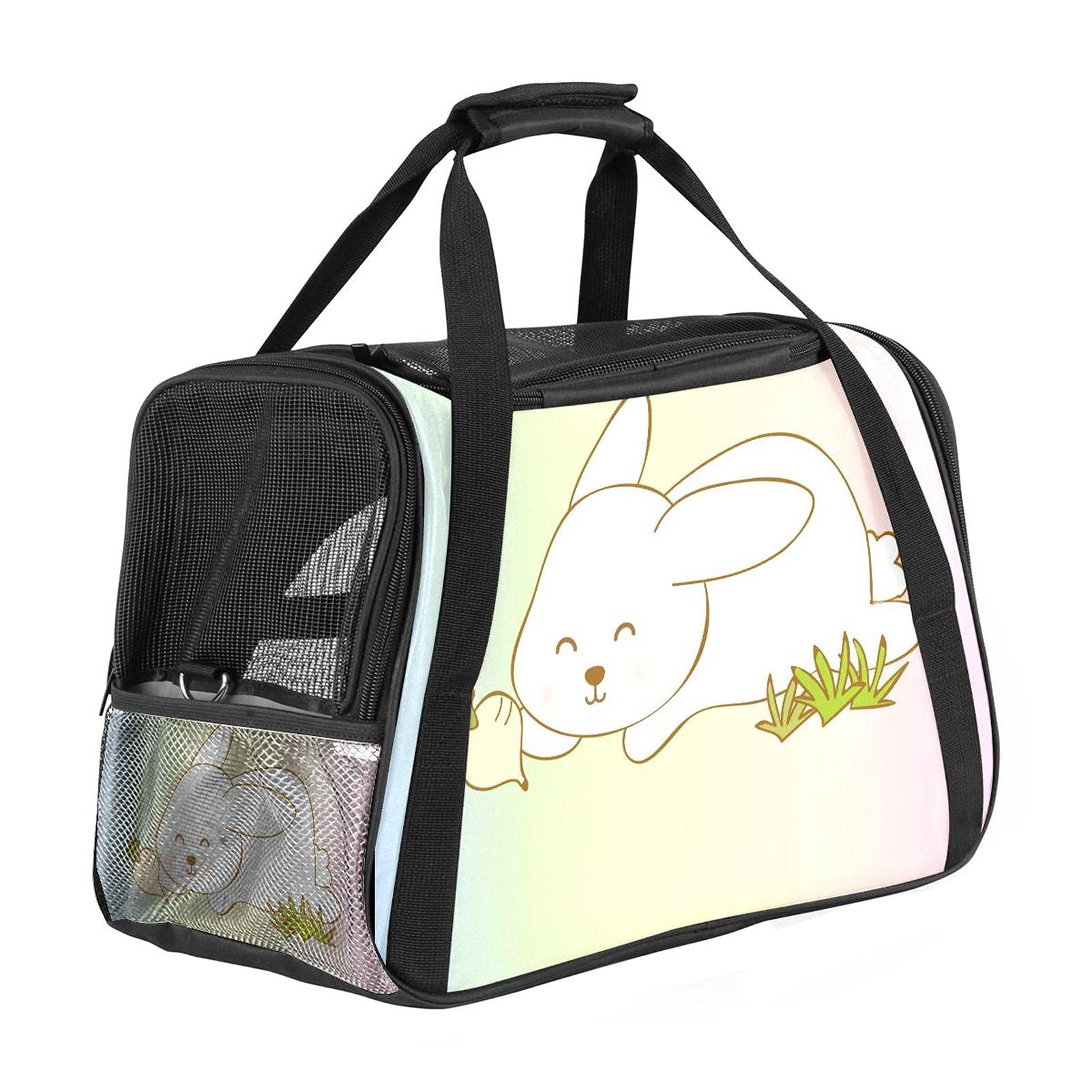 Sac de transport pour animal domestique approuvé avion avec côtés doux pour chat chien lapin