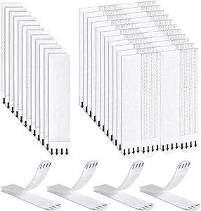 Ainiv 32-Pairs(64 Strips) Adhesive Picture Hanging Strips, Large 93x19mm Double Side Hook Loop Mounting Tapes for Photo Frame, Damage Free Removable Wall Adhesive Strips for Poster Picture Hanger