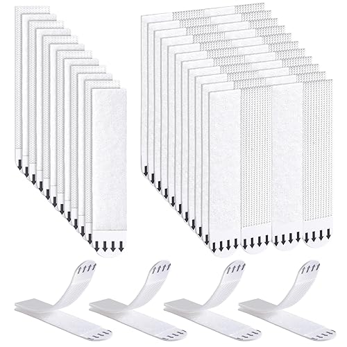 Tiras para colgar cuadros, extra fuertes, 32 pares (64 tiras), cintas adhesivas de montaje de gancho y bucle, sin daños, sin clavos, para colgar