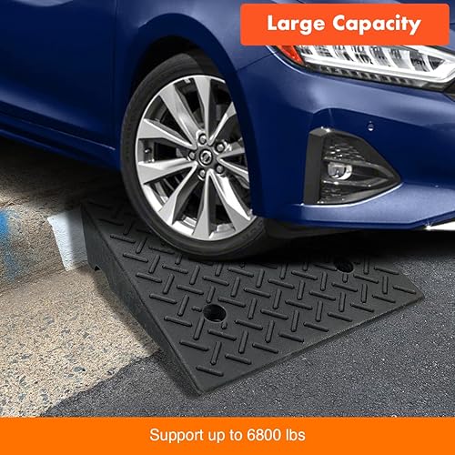 Miniatura 11 de Rampa para bordillos, portátil, ligera, resistente, de plástico, para entrada, muelle de carga, acera, auto, scooter, bicicleta, motocicleta