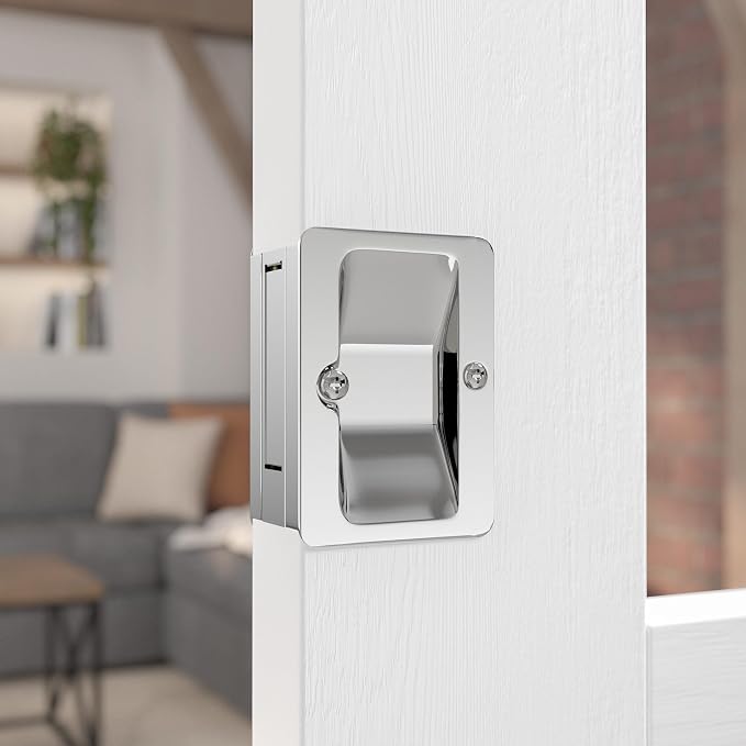 Tirador rectangular para puerta corrediza de bolsillo miniatura 2