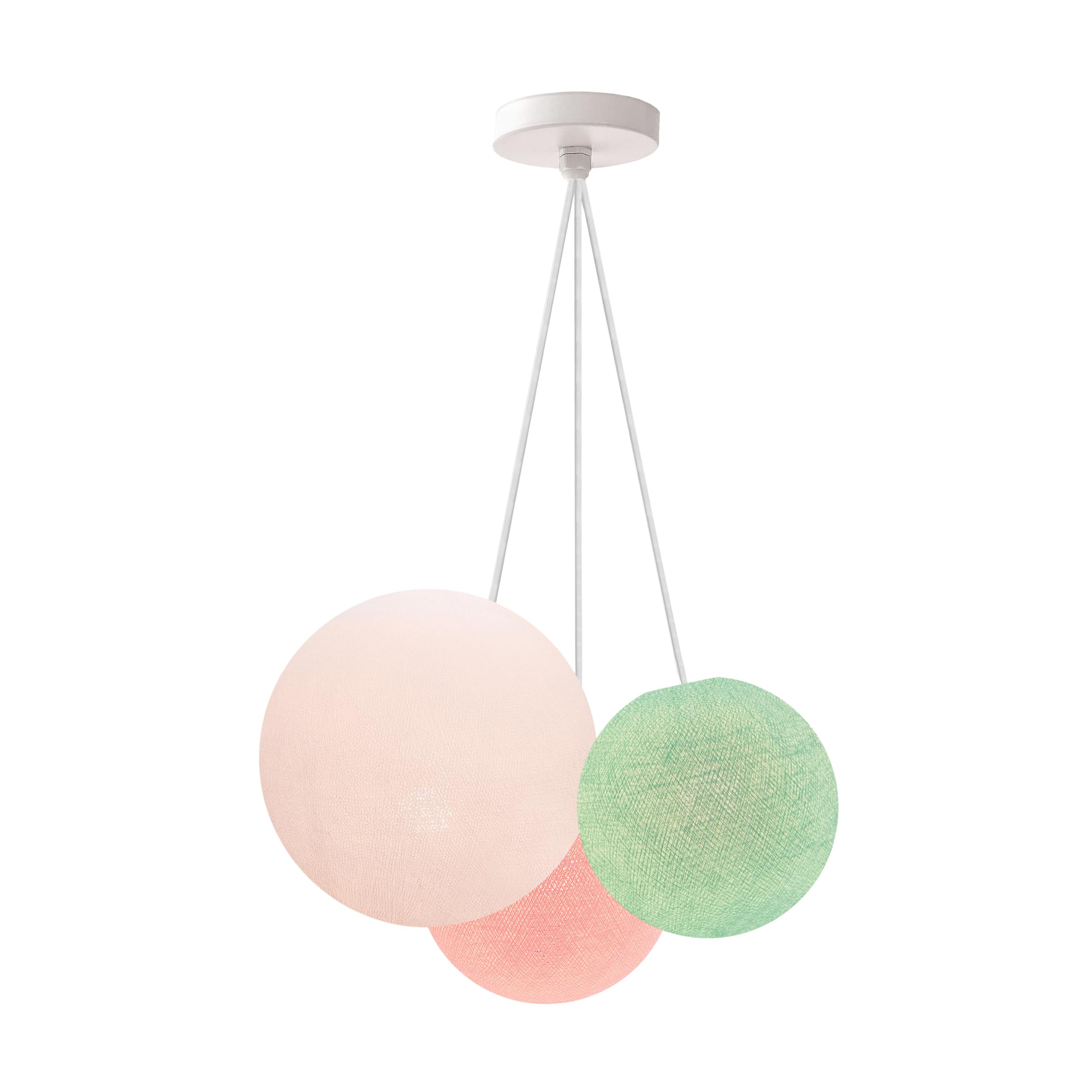 CREATIVECOTTON Lampada a sospensione con sfere fatte a mano (Farfalla, tripla)