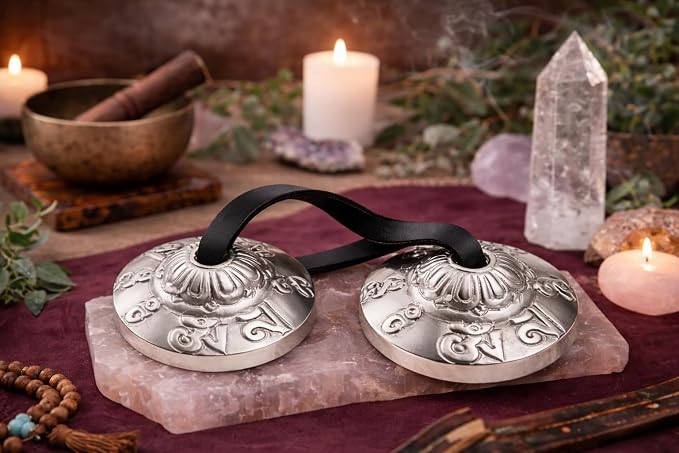 Cascabeles Tingsha de Bronce Premium para Meditación miniatura 3