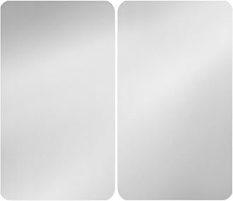 Wenko Universal Cover Set of 2 Silver for All Hob Types, Tempered Glass