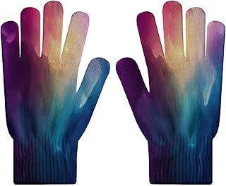 Guantes de punto de color cielo azul para mujer guantes de invierno cálidos y suaves con pantalla táctil para teléfonos móviles tabletas puños elásticos material elástico