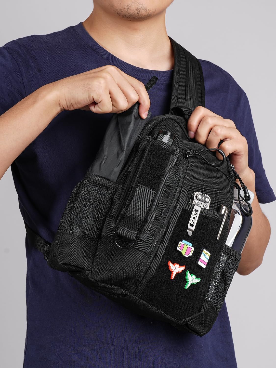 VIPERADE CHS1 Cross Body Bag 1000D Hiking Backpack,Travel Hiking Chest Tactical Fanny Pack Crossbody Sling Bag for Women Men - Image 3