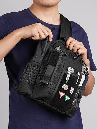 Miniatura 6 de VIPERADE CHS1 - Mochila cruzada para senderismo, con nailon 1000D, bolsa táctica de viaje para senderismo, bolsa cruzada para mujeres y hombres