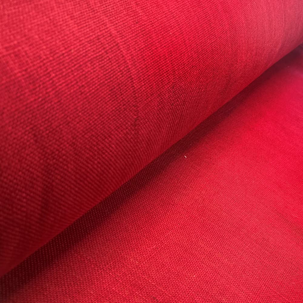 Oh Sew Crafty Limited Red Colou Rustic Hessian 100Cm Wide Jute Burlap Table Runner (Red)