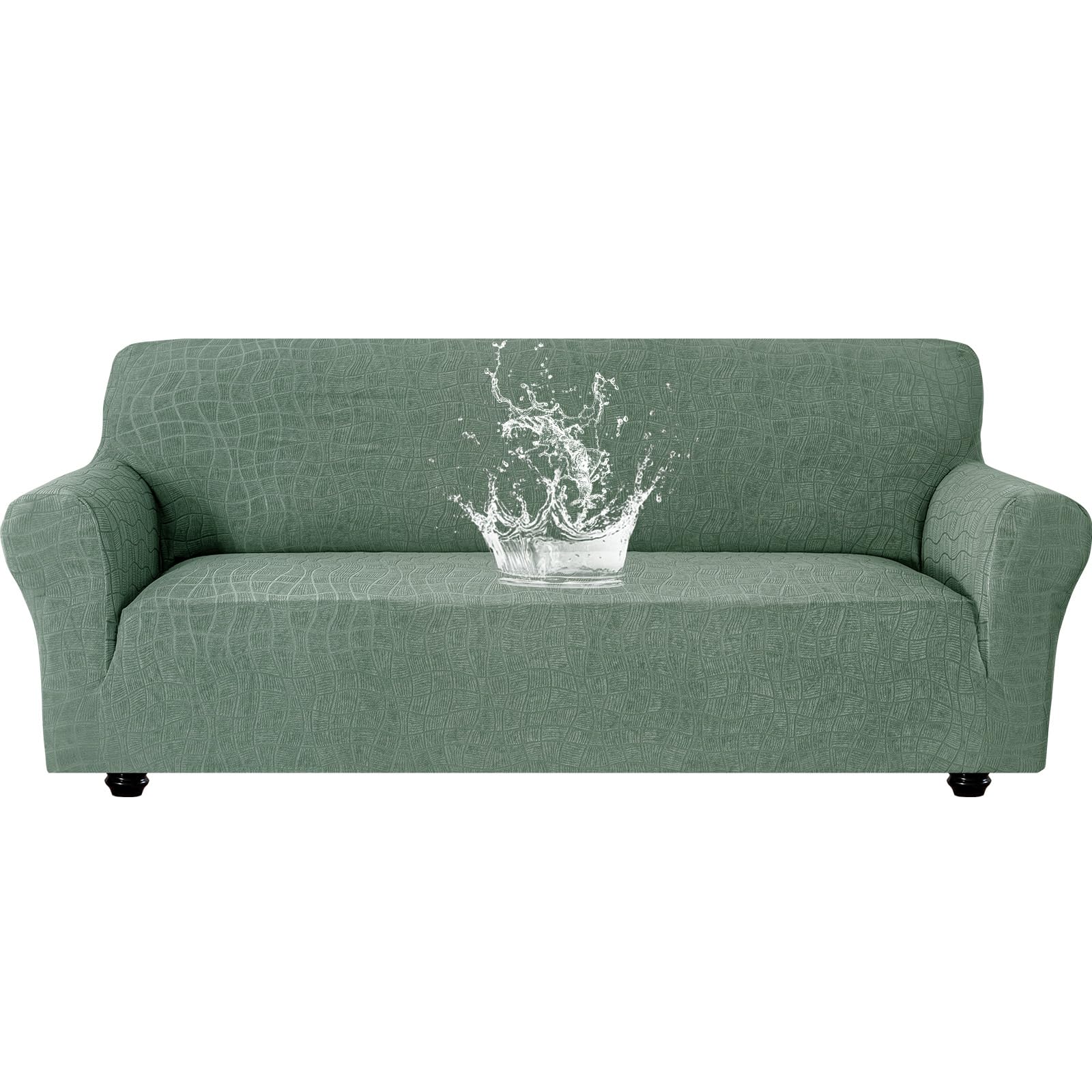 Ystyle Funda Sofa Impermeable 2 Plazas, Ajustables Fundas Sofa Elasticas, Universales Cubre Sofas Antiarañazos Gatos, Couch Cover Antideslizante Antimanchas, con Reposabrazos, Verde Claro Global Recycled Standard Global Recycled Standard Global Recycled Standard