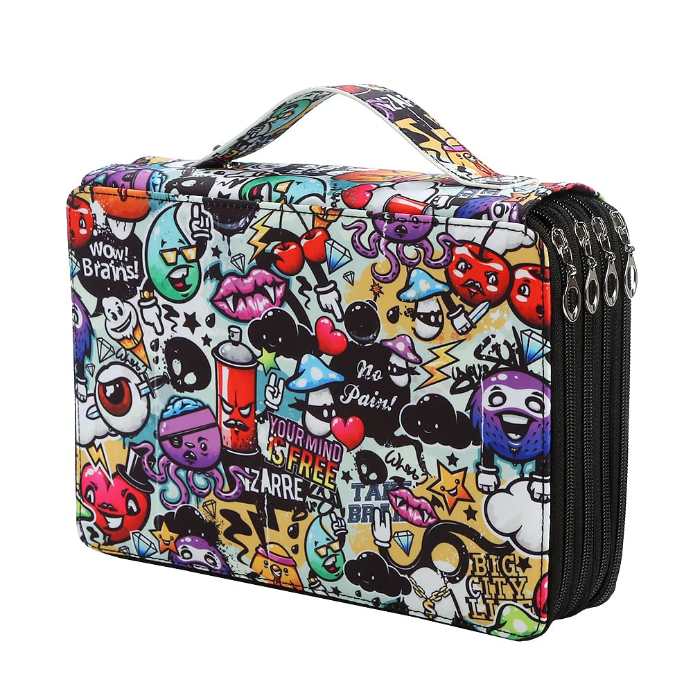 200 Slots Colored Pencil Case Organizer, 4 Layer Bag
