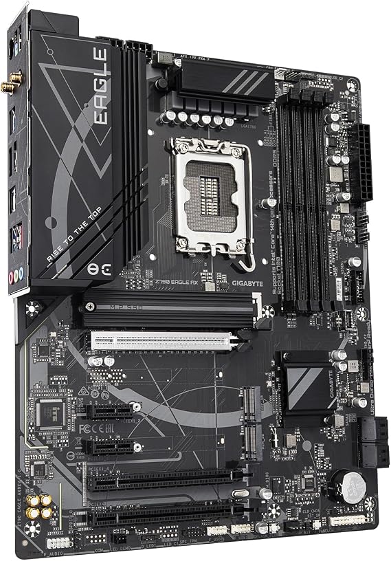 GIGABYTE Z790 Eagle AX LGA 1700 ATX Motherboard, Support Intel Core 14th/13th/12th Gen, DDR5, 12+1+1 Power Phase, 3X M.2, PCIe 5.0, USB-C 3.2, WIFI6E, 2.5GbE, Q-Flash, EZ-Latch, RGB Fusion