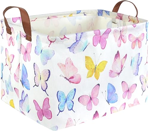 Miniatura 58 de FXOLCSHE - Cesta rectangular de animales, cesta de almacenamiento impermeable para recámara, cesta de guardería, cesta de almacenamiento para