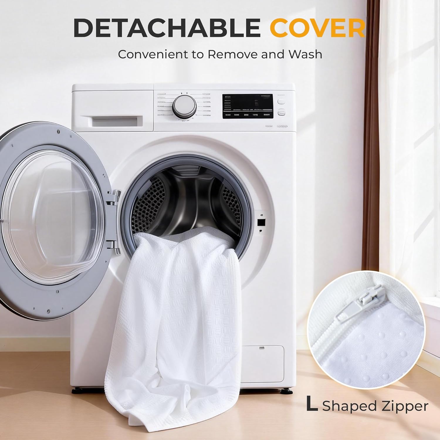 BDEUS 2 Inch Mattress Topper Twin Size, Soft Memory Foam for Back Pain Relief, Breathable Bed Topper with White Cover, CertiPUR-US Certified