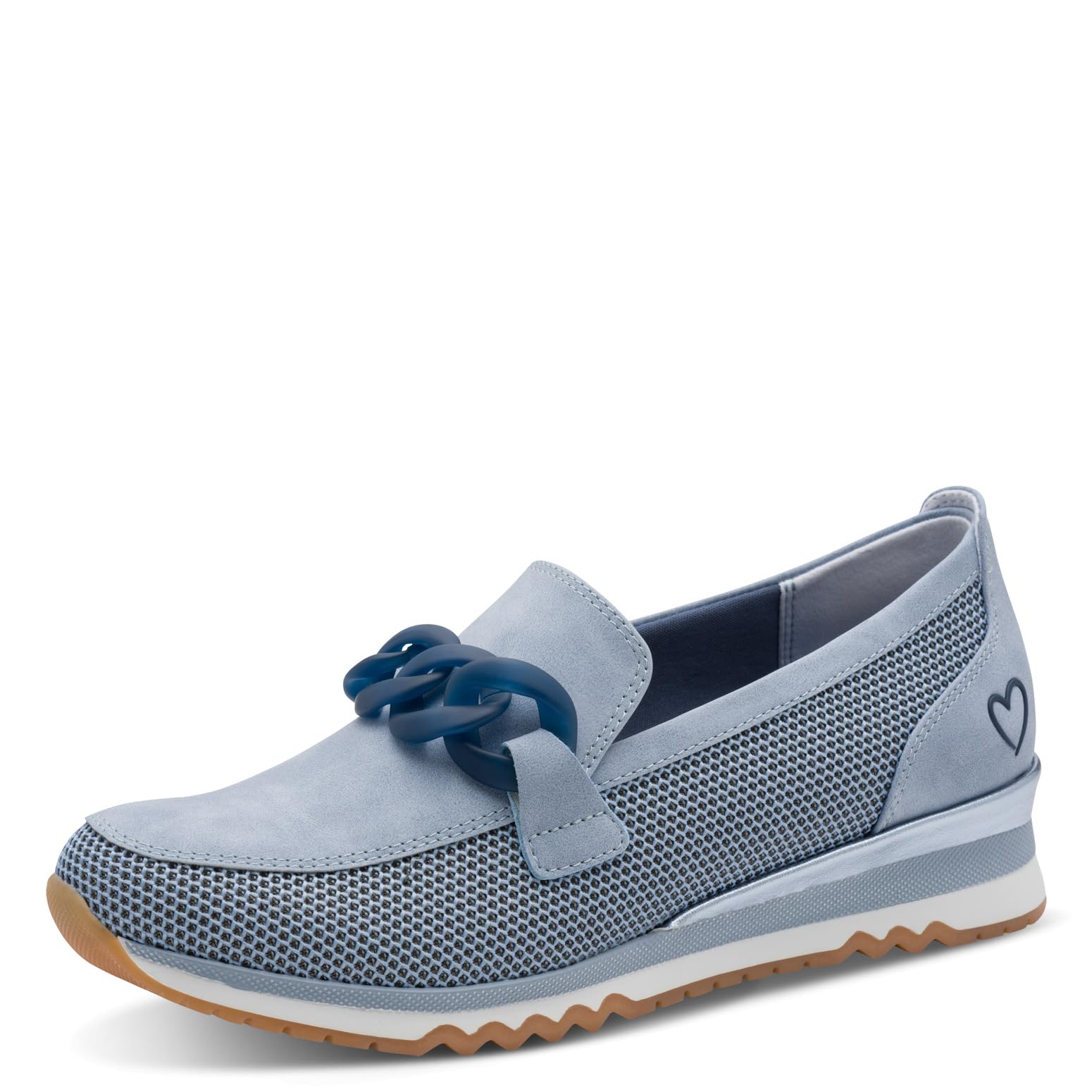 MARCO TOZZI Women's Sneaker Soft Feel Me Removable Footbed Soft Lining Modern, Blue (LT.Blue Comb), 8.5 UK