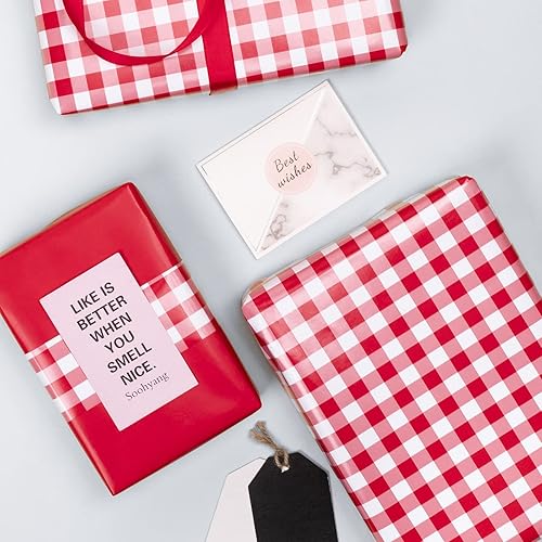 Miniatura 10 de WRAPAHOLIC Rollo de papel de regalo reversible, diseño a cuadros en blanco y negro para cumpleaños, vacaciones, bodas, baby shower y más ocasiones,