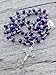 Purple Crystal Beads Rosary Necklace with Madonna Holy Soil Medal & Silver Jesus Cross Crucifix Handmade Catholic Prayer Beads Religious Gift for Men & Women
