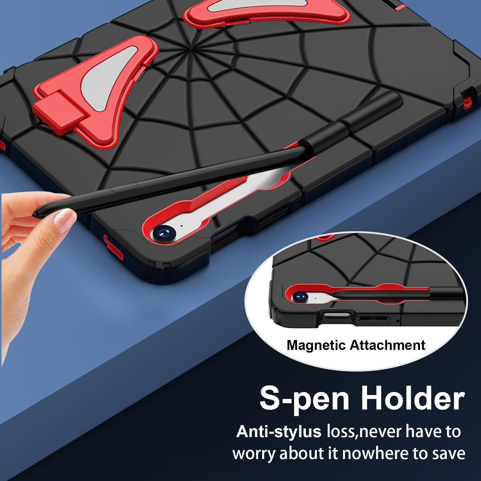 Funda resistente para niños para Samsung Galaxy Tab S10 Lite de 10.9 pulgadas 2025 SM-X400/X406B/S10FE con soporte dual y porta S Pen, funda resistente de PC+silicona a prueba de golpes para
