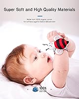 Vista 2 de Infinno Juego de calcetines y pulseras de sonajero para bebés de alto contraste, regalo ideal para recién nacidos de 0 a 12 meses, juguetes